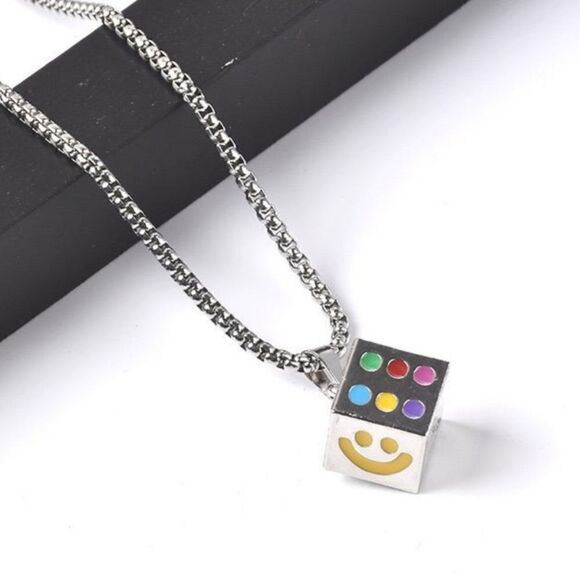 Brand New Funny Dice Silver Necklace - Picture 1 of 8